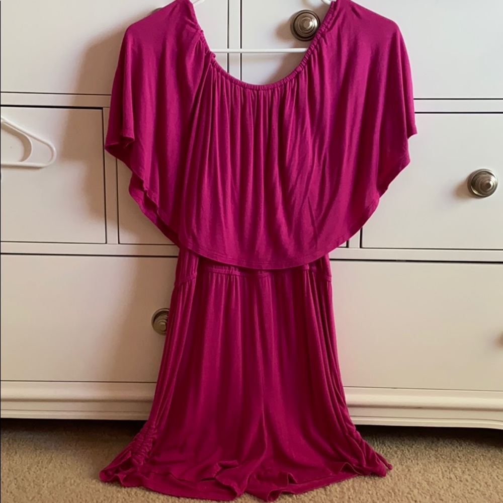 Fuchsia girls romper